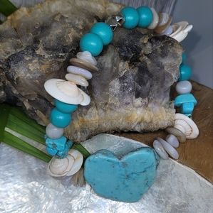 Beachy Seashell Gemstone Anklets